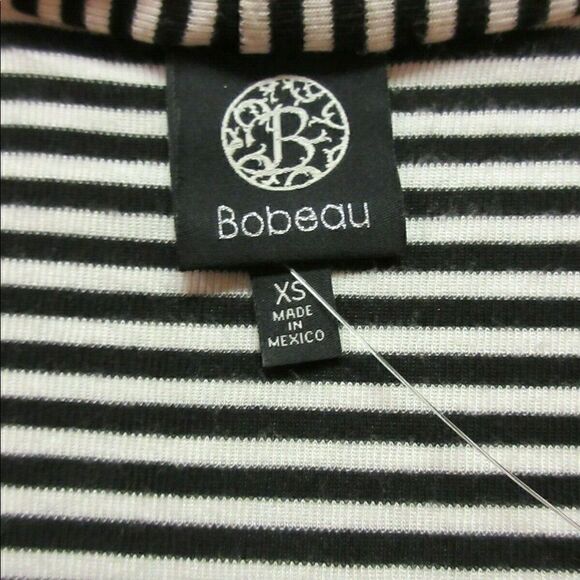Bobeau knit wrap top striped size XS - Picture 4 of 4